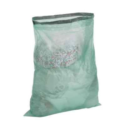 M&uuml;lls&auml;cke 410.020, gr&uuml;n, 60 Liter, mit Zugband, stark