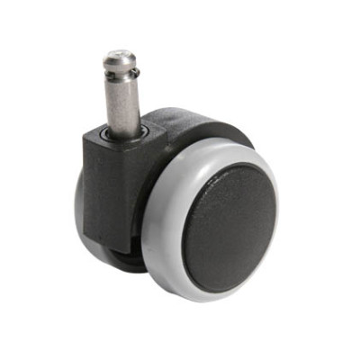 Bürostuhl-Ersatzrollen 6990-3, Stiftlänge 26mm, StiftØ 10mm, für Hartboden, schwarz