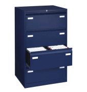 H&auml;ngeregistraturschrank BLYCDF4439 Light, oxfordblau, 4 Schubladen, 2-bahnig