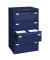 LIGHT Hängeregistraturschrank 80,0 x 62,2 x 132,1 cm 4 Schubfächer blau