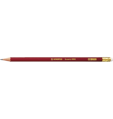 Bleistift STABILO Swano, 4906, rot, 2,2mm, HB