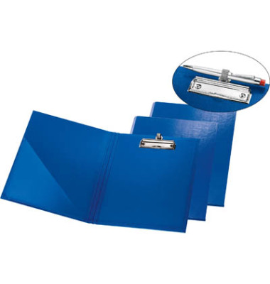 Klemmbrettmappe 11288396, A4, blau, Karton mit PP-Überzug