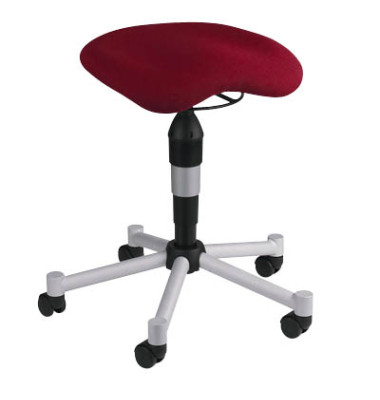 Hocker BAL27T21 Body Balance 20, rot, mit Rollen, höhenverstellbar, bis 110kg