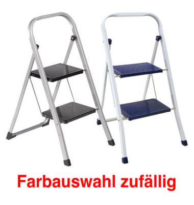 Klapptritt 251201, 1 x 2 Stufen, farbig sortiert, Stahl