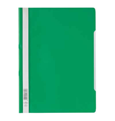 Schnellhefter 979257305, A4, grün, Kunststoff, Vorderdeckel transparent