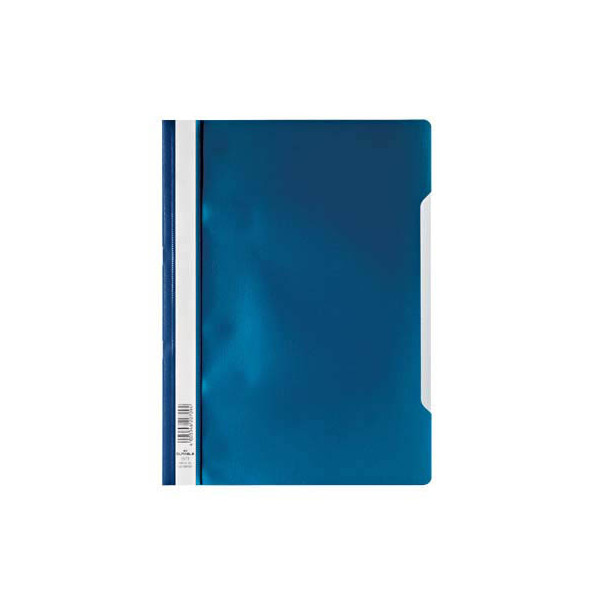 50 Stück Durable Schnellhefter Serie 2573 979257307, A4, dunkelblau, Kunststoff, 80g, Vorderdeckel transparent 4005546935348 Durable