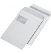 Versandtaschen, C4, mit Fenster, selbstklebend, 100g, weiß