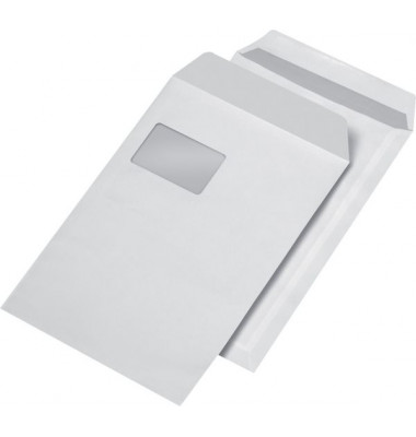 Versandtaschen 30005515, C4, mit Fenster, selbstklebend, 100g, weiß