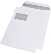 Versandtaschen 30005425, C4, mit Fenster, haftklebend, 100g, weiß