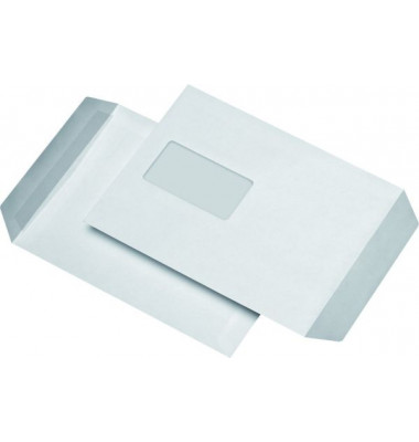 Versandtaschen 30006716, C5, mit Fenster, selbstklebend, 90g, weiß