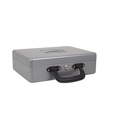 Geldkassette 5621495 Größe 1 silber 300x240x90mm mit Griff vorn Geldkassette 5621495 Größe 1 silber 300x240x90mm mit Griff vorn