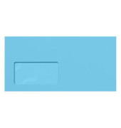 Designbriefumschläge Din Lang+ EcoRainbow mit Fenster haftklebend 80g blau