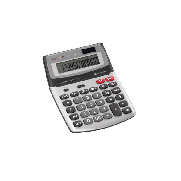 4015468102704 - Unbekannt - Tischrechner ® 560 t 160 x 35 x 200 mm (b x h x t) Solar-Energie Batterie schwarz silber