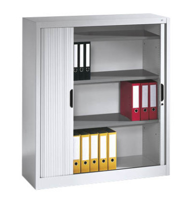 Aktenschrank Omnispace 323300S10106, abschlie&szlig;bar, 3 OH, lichtgrau, 120x123x42cm (BxHxT)