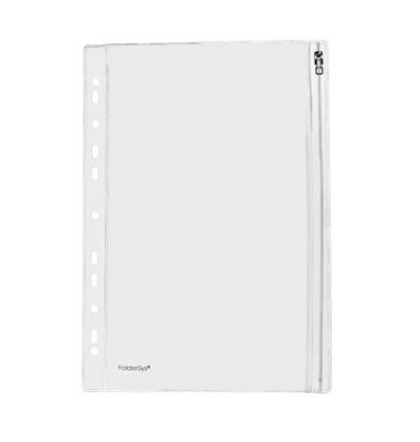 Dokumententasche 40410-00, A4, transparent farblos, Kunststoff, Gleitverschluss