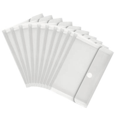 Dokumententasche - 40105-04, Din A4, transparent farblos, Polypropylen (PP), Klettverschluss