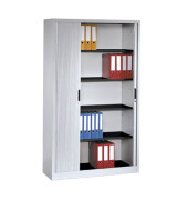 Aktenschrank 3202-00, Kunststoff/Stahl abschließbar, 5 OH, 100 x 198 x 42 cm, lichtgrau
