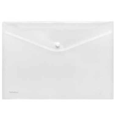 Dokumententasche - 40111-00, Din A4 quer, transparent farblos, Polypropylen (PP), Druckknopfverschluss