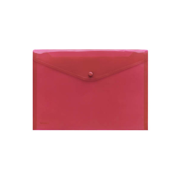 4250037417142 - Dokumententasche 40111-84 A4 transparent rot Polypropylen (PP) Druckknopfverschluss 4250037417142 10 Stück