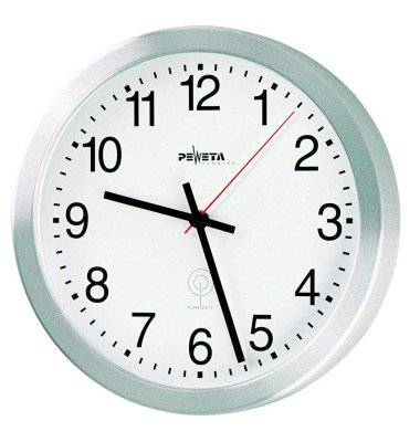  Wanduhr 51.190.305, silber, &Oslash; 30 cm, rund, analog