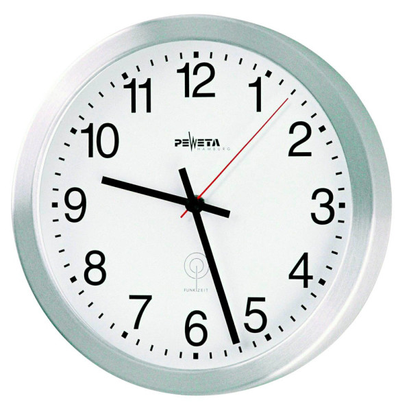4250594527063 - Funkwanduhr Alugehäuse silber Ø 40cm 4250594527063 Peweta 4250594527063 - Funkwanduhr Alugehäuse silber Ø 40cm 4250594527063 Peweta