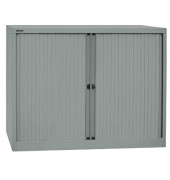 Aktenschrank EuroTambour ET412102SSL855, abschlie&szlig;bar, 2 OH, silber, 120x103x43cm (BxHxT)
