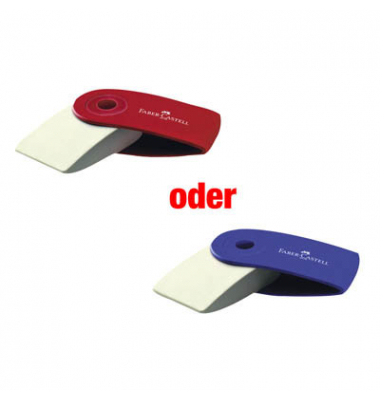 Radiergummi Sleeve-Mini rot+blau ohne Farbauswahl