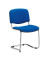 Besucherstuhl Iso Swing, blau / chrom, ohne Armlehnen, Freischwinger
