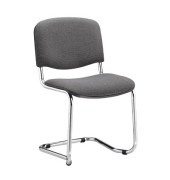 Besucherstuhl Iso Swing, anthrazit / chrom, ohne Armlehnen, Freischwinger