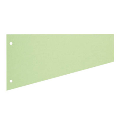 Trennstreifen 1083 Trapez grün 190g gelocht 230x120mm 100 Blatt Trennstreifen 1083 Trapez grün 190g gelocht 230x120mm 100 Blatt