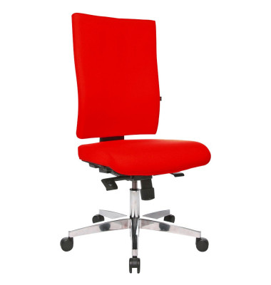 Bürodrehstuhl Lightstar 20 ohne Armlehnen rot