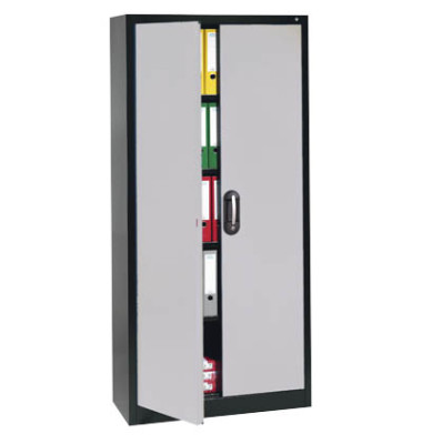 Aktenschrank 9260-100, Stahl abschließbar, 4 OH, 93 x 195 x 40 cm, alu/anthrazit Aktenschrank 9260-100, Stahl abschließbar, 4 OH, 93 x 195 x 40 cm, alu/anthrazit