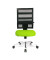 Bürodrehstuhl X-Pander ohne Armlehnen grün/schwarz