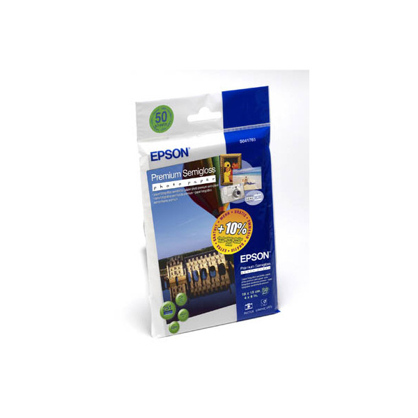 0010343605169 - ORIGINAL Papier Weiss C13S041765 Premium Semigloss 50 Blatt Fotopapier 10 x 15 cm 251 g m² 50 Blatt Stylus Premium semigloss