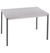 Schreibtisch, 74cm (H), 120x80cm (BxT), rechteckig, grau / dunkelgrau