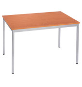 Schreibtisch, 74cm (H), 120x80cm (BxT), rechteckig, kirsche / silber