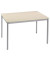 Schreibtisch, 74cm (H), 120x80cm (BxT), rechteckig, ahorn / silber