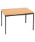 Schreibtisch, 74cm (H), 160x80cm (BxT), rechteckig, buche / schwarz