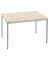Schreibtisch, 74cm (H), 180x80cm (BxT), rechteckig, ahorn / silber