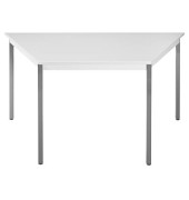 Schreibtisch, 74cm (H), 70/140x70cm (BxT), Trapezform, grau / dunkelgrau