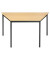 Schreibtisch, 74cm (H), 70/140x70cm (BxT), Trapezform, buche / schwarz
