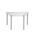 Schreibtisch, 74cm (H), 120x60cm (BxT), halbrund, grau / dunkelgrau