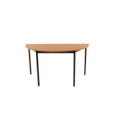 Schreibtisch, 74cm (H), 140x70cm (BxT), halbrund, buche / schwarz