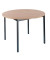 Schreibtisch, 74cm (H), 80x80cm (BxT), rund, buche / schwarz