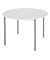 Schreibtisch, 74cm (H), 110x110cm (BxT), rund, grau / dunkelgrau