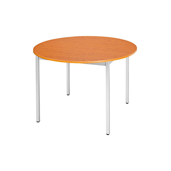 3700245506028 - Schreibtisch 110ROMA 65-130cm (H) 110x110cm (BxT) rund kirsche silber 3700245506028 SODEMATUB 3700245506028 - Schreibtisch 110ROMA 65-130cm (H) 110x110cm (BxT) rund kirsche silber 3700245506028 SODEMATUB