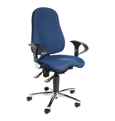 Bürodrehstuhl Sitness 10 mit Armlehnen blau