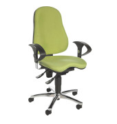 Bürostuhl Sitness 10, grün / chrom, mit Armlehnen, bis 110kg