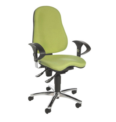 Bürostuhl Sitness 10, grün / chrom, mit Armlehnen, bis 110kg Bürostuhl Sitness 10, grün / chrom, mit Armlehnen, bis 110kg