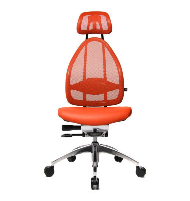 Bürodrehstuhl Open Art poliert ohne Armlehnen orange